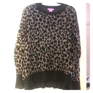 Shades of gray leopard sweater